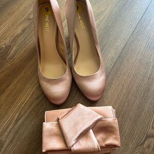 Nine West Blush Satin Round-Toe Pumps